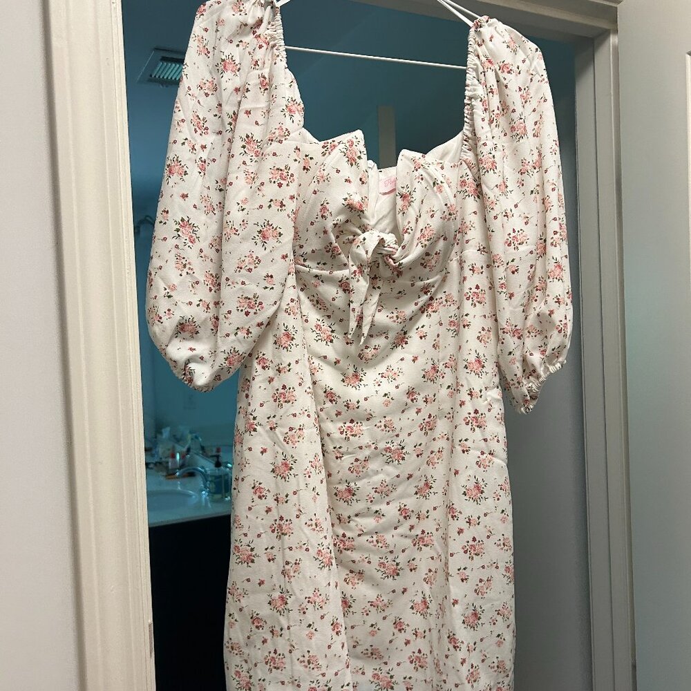 Pink Lily Floral Mini Dress